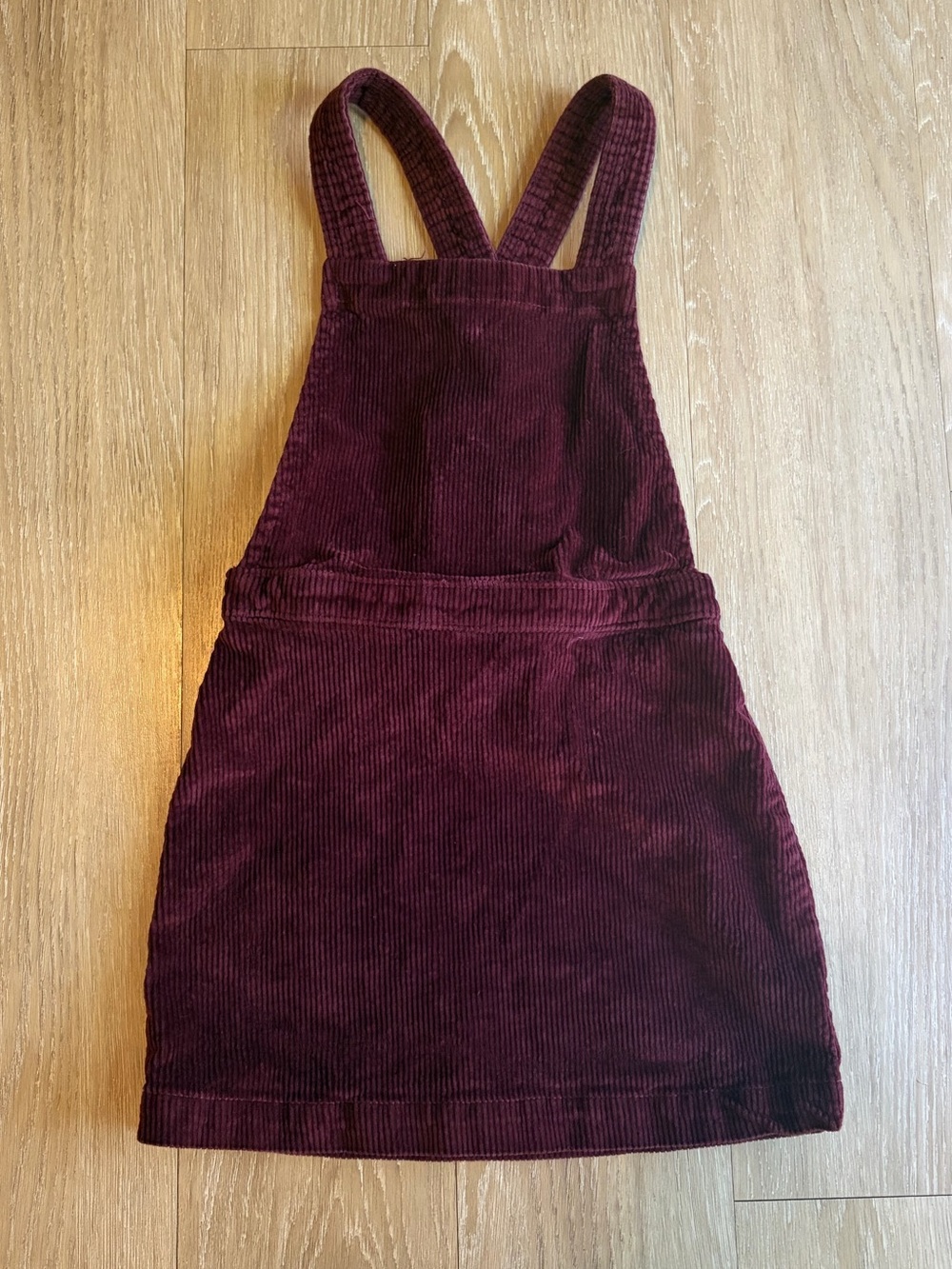 Kids Burgundy Corduroy Pinafore Dress